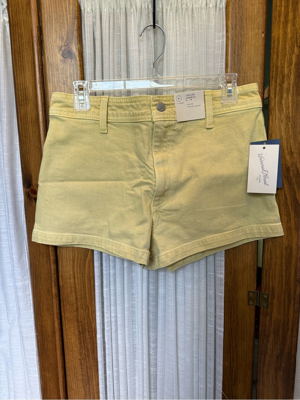 NWT Sailor Style Yellow Denim Shorts